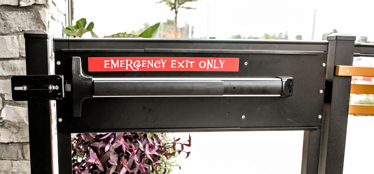 emergency push bar installation in San Diego